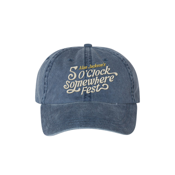 Embroidered Logo Denim Dad Cap