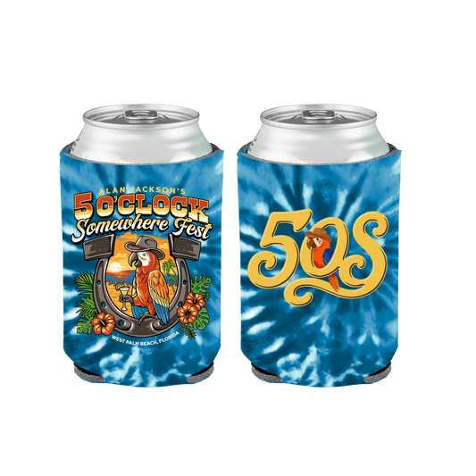 Tie-Dye Pete the Parrot Koozie